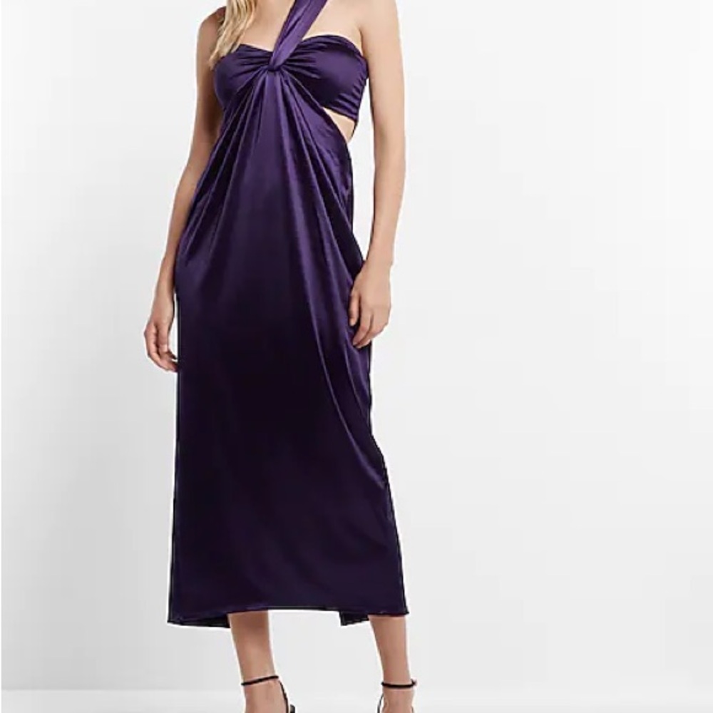 Satin One Shoulder Dress